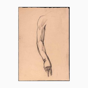 Pierre Georges Jeanniot, Study for an Arm, Original Drawing, Early 20th-Century