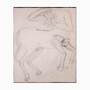 Rymond Veysset, Horseman, Original Zeichnung, Mitte 20. Jh