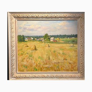 Boris Lavrenko, Fields of Wheat,1994, Oil on Canvas, Framed