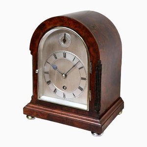 Burr Walnut Arch Top Bracket Clock