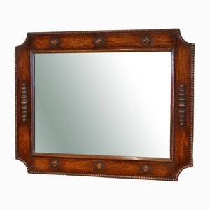 Specchio da parete con cornice in quercia