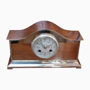Edwardian Silver Plated Arch Top Mantel Clock