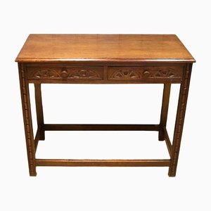 Oak Two Drawer Side Table