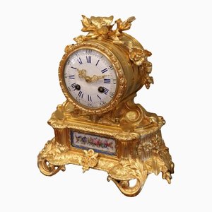 Petite Horloge de Cheminée Dorée, France