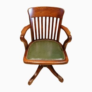 Solid Oak Revolving Office Chair