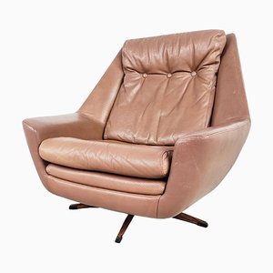 Vintage Swivel Chair in Leather, 1970s