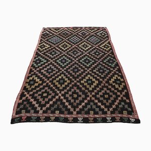 Tapis Cacim Kilim Vintage en Laine, Turquie, 1960s