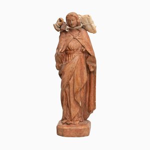 Traditional Plaster Virgin Figure, 1950s