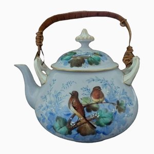 19th Century Blue Bird Porcelain Tea Pot
