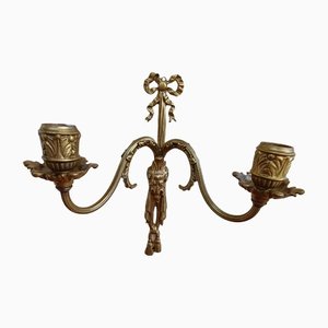 Antique French Brass Wall Sconces Lights in the style of Louis XV Rococo