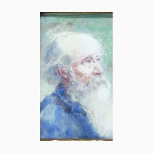 G. Guillot De Rafaillac, Portrait eines Mannes mit Bart, 1900er, Öl auf Papier, gerahmt