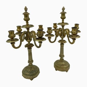 Candélabres Style Louis XVI en Bronze, Set de 2