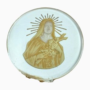 Heiliges religiöses Intaglio aus Glas