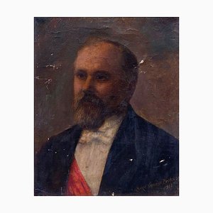 Pierre Carrier Belleuse, Porträt von Raymond Poincaré, 1913, Öl auf Leinwand, gerahmt