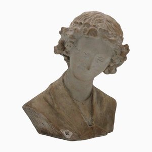 Bust in Plaster of the Angel With a Smile