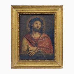 Representation of Christ in Beatitude, 19th Century, Oil on Canvas, Framed