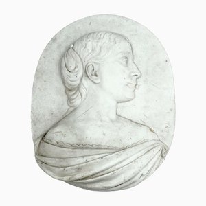 Médaillon Profil en Marbre, 1800