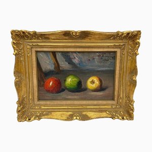 Manuel Thomson Ortiz, Natura morta con frutta, 1908, olio su tela, con cornice
