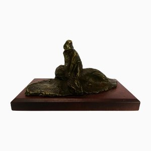 Bronze Skulptur eines Bauern Heu von Amedeo Gennarelli