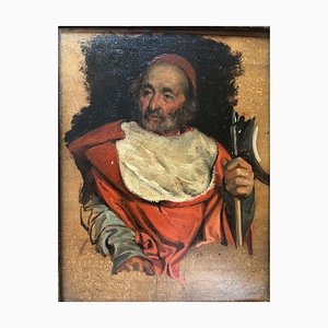 Portrait of Cardinal, 19. Jh., Öl auf Holz, Gerahmt