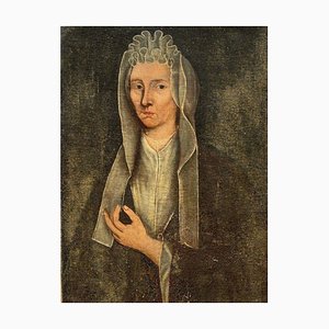 Portrait einer Nonne, 18. Jahrhundert, Öl auf Leinwand, gerahmt