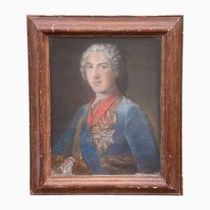 Tableau Portrait Louis Ferdinand De France, 18ème Siècle, Aquarelle, Encadré