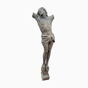 Christ Drapé en Bois Sculpté, 18ème Siècle