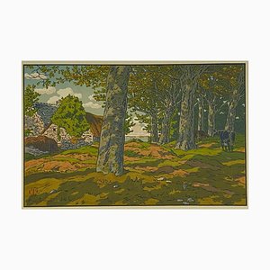 Henri Rivière, The Beech Woods at Kerzarden, fine XIX o inizio XX secolo, Litografia
