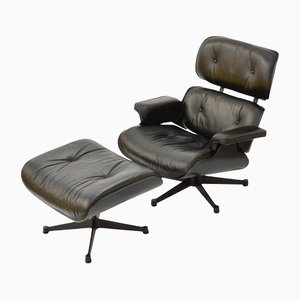 Eames Lounge Chair & Ottoman from Vitra, Set of 2