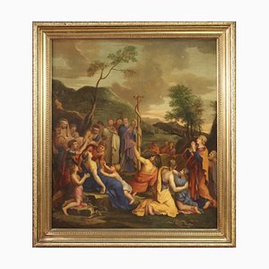 Italian School Artist, Moses and the Bronze Serpent, 17th Century, Oil on Canvas, Framed