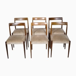 Mid-Century Teak Dinning Chairs from Lübke, 1960s, Set of 6
