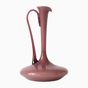 Italienische Opalglas Vase, 1960er