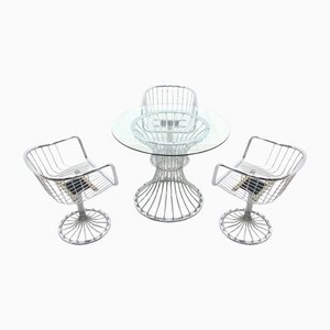 Vintage Esszimmerstühle und Tisch von Gastone Rinaldi, 4er Set