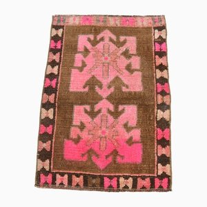 Vintage Pink Rug in Wool & Cotton