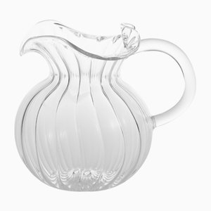 Carafe Torcello Ribs Transparente par Carlo Guazzo pour Tuttoattaccato