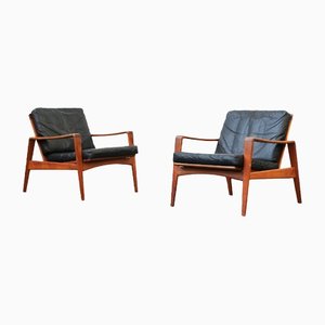 Lounge Chairs by Illum Walkelsø for Niels Eilersen, 1960s, Set of 2