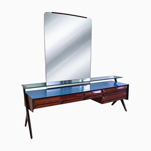 Mid-Century Italian Vanity Dresser with Mirror by Vittorio & Plinio Dassi, 1950s