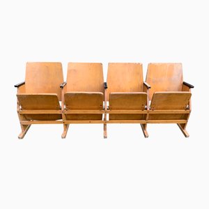 Mid-Century Hungarian Four-Seater Cinema Bench, 1950s