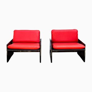 Set of Italian Ambrogio Armchairs by Giordano Falzoni for Gavina, 1970s