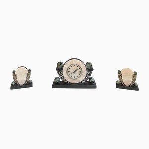 Marble Clock and 2 Trim, Set of 3