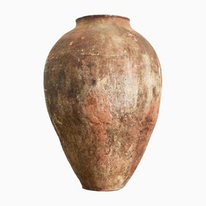 Antique Olive Terracotta E Jar Urn