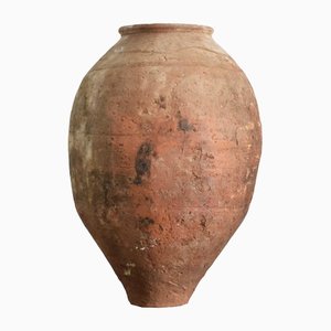 Antique Olive Terracotta G Jar Urn