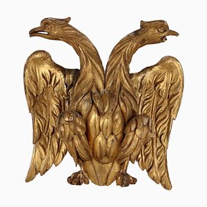 Italienische Adler Figur aus Vergoldetem Holz