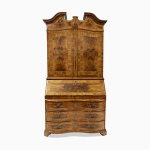 Antique Baroque Secretaire Cupboard in Walnut