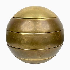 Brass Globe Ashtray by Tommaso Barbi, Italy, 1970s