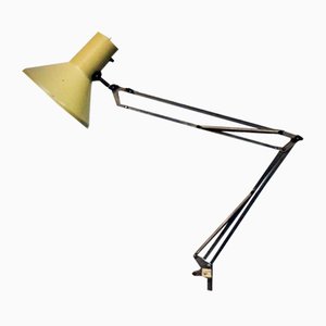 Mid-Century Architect Desk Lamp in Yellow with Swing-Arm, 1970s