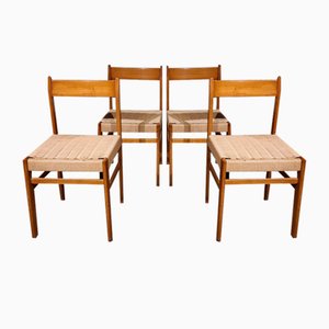 Vintage Stühle aus Holz, 4er Set
