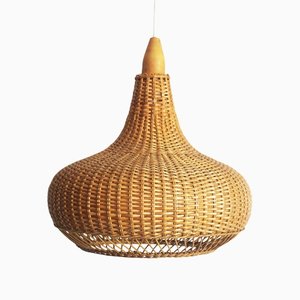 Mid-Century Rattan Ceiling Lamp, 1960s