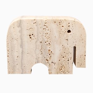 Travertine Elephant Sculpture by Enzo Mari for Fratelli Mannelli, 1970s