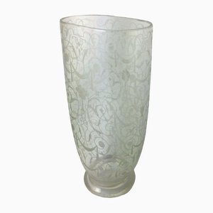 Antike Vase aus Kristallglas von Baccarat